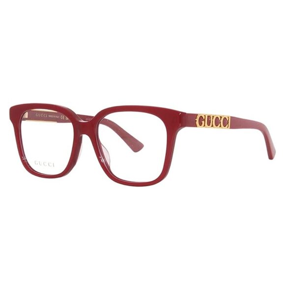NEW GUCCI SQUARE EYEGLASSES GUCCI GG1192O 006 RED CLEAR EYEWEAR